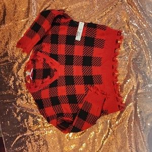 Red/Black Plaid Sweater